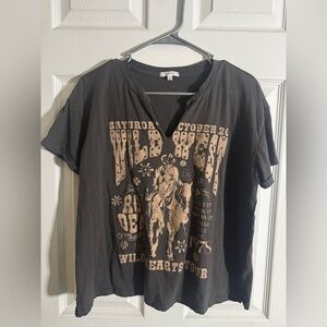 Maurices Black Graphic Tee with Tan Accents